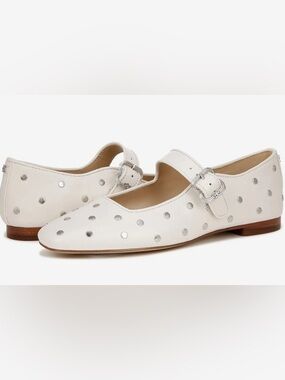 Sam Edelman Michaela Stud White Mary Jane Women’s US Sz 7.5